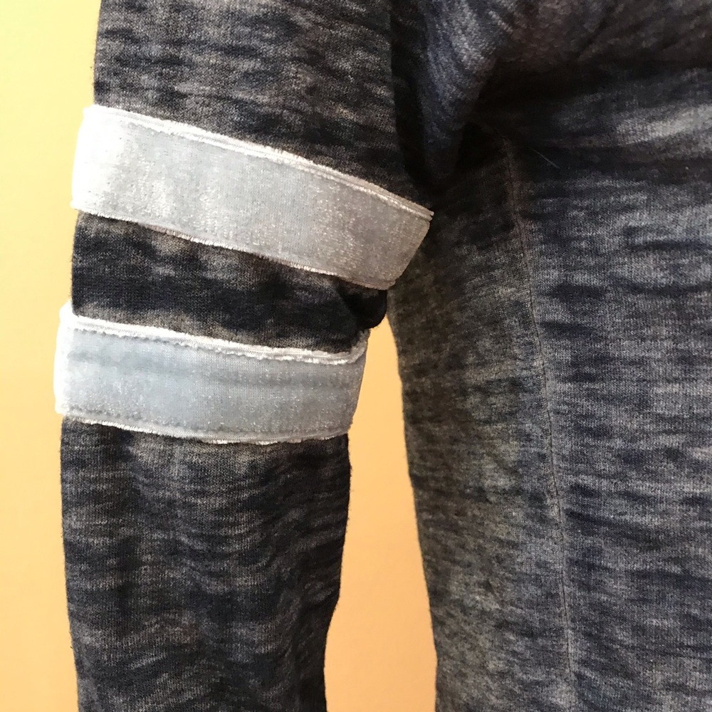 No Boundaries Burnout Hoodie Jacket Womens Junior Size XS Blue Varsity Stripe - Picture 8 of 15